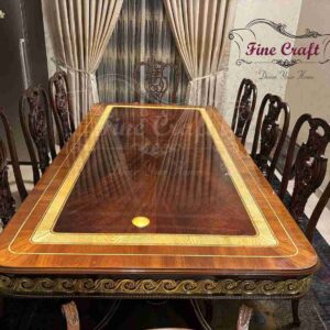 Dining Table Decor with Brass with Pedestal Base