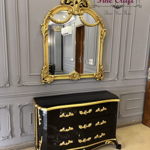 Luxury Black Bed's Dresser